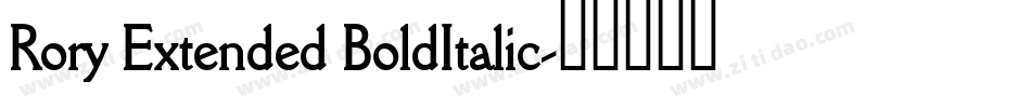 Rory Extended BoldItalic字体转换